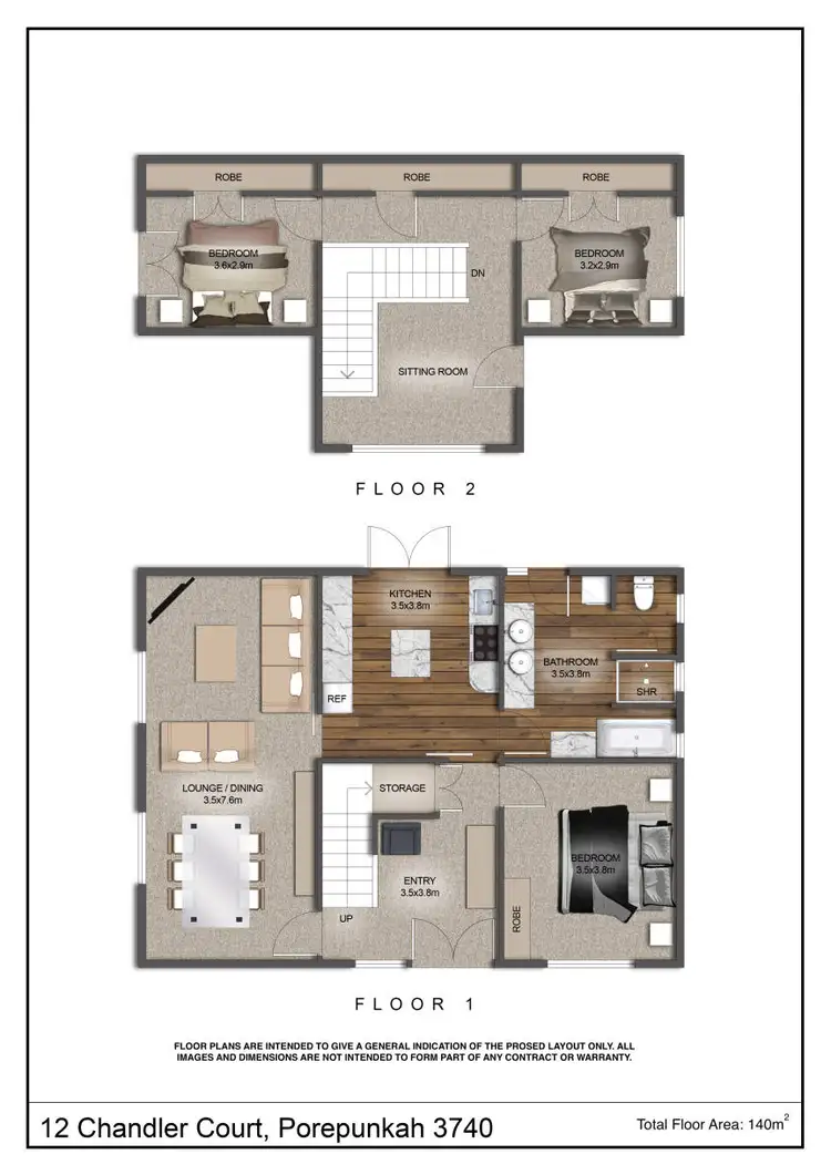 Floorplan of Homely house listing, 12 Chandler Court, Porepunkah VIC 3740