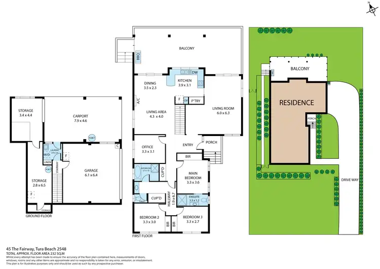 Floorplan of Homely house listing, 45 The Fairway, Tura Beach NSW 2548