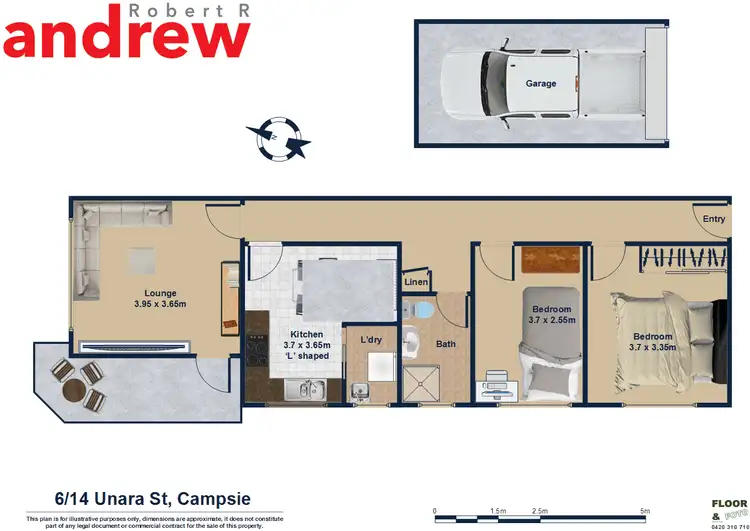 Floorplan of Homely unit listing, 6/14 Unara Street, Campsie NSW 2194