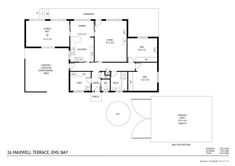Floorplan of Homely house listing, 26 Maxwell Terrace, Emu Bay SA 5223
