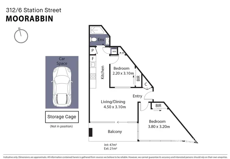 Floorplan of Homely apartment listing, 312/6 Station Street, Moorabbin VIC 3189