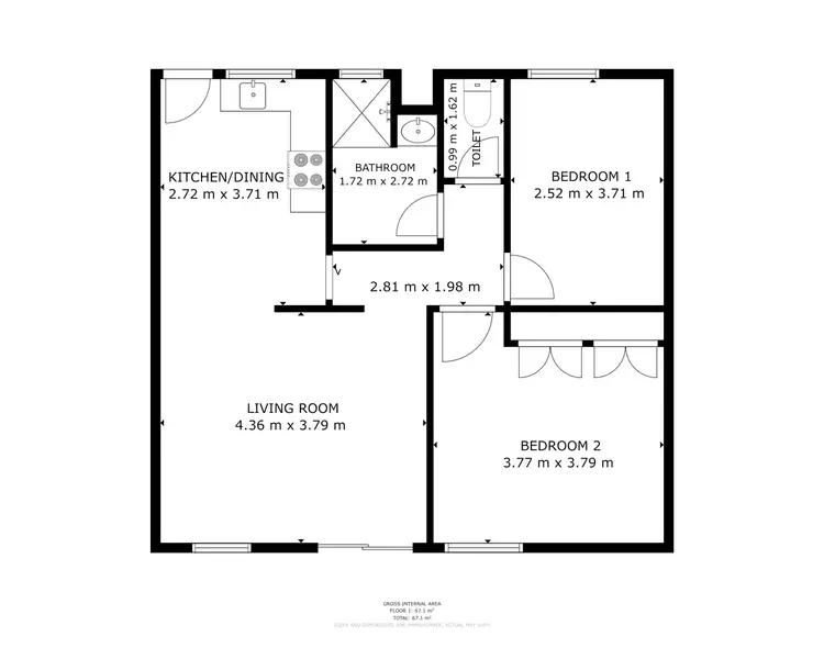 Floorplan of Homely unit listing, 3/379-385 Mayers Street, Edge Hill QLD 4870