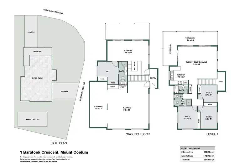Floorplan of Homely house listing, 1 Baratook Crescent, Mount Coolum QLD 4573