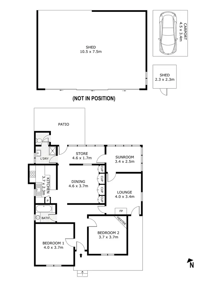 Floorplan of Homely house listing, 350 Eaglehawk Road, California Gully VIC 3556