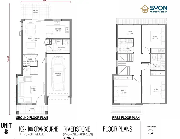 Floorplan of Homely townhouse listing, 1 Punch Glade, Riverstone NSW 2765