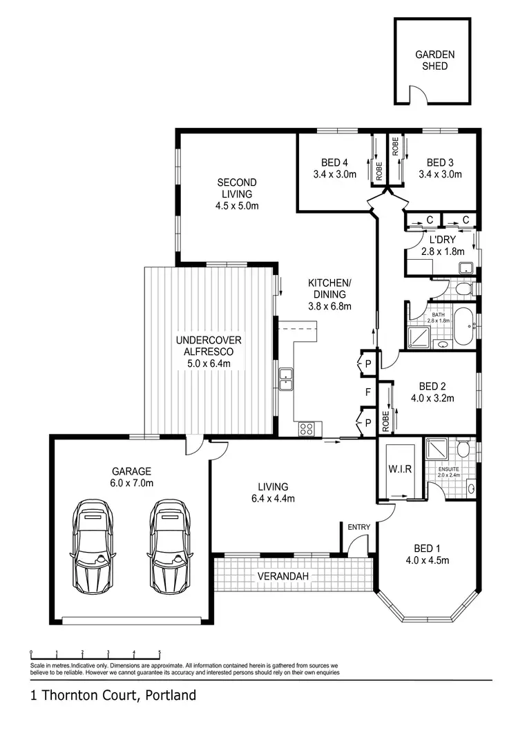 Floorplan of Homely house listing, 1 Thornton Court, Portland VIC 3305