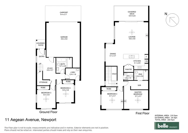 Floorplan of Homely townhouse listing, 11 Aegean Avenue, Newport QLD 4020