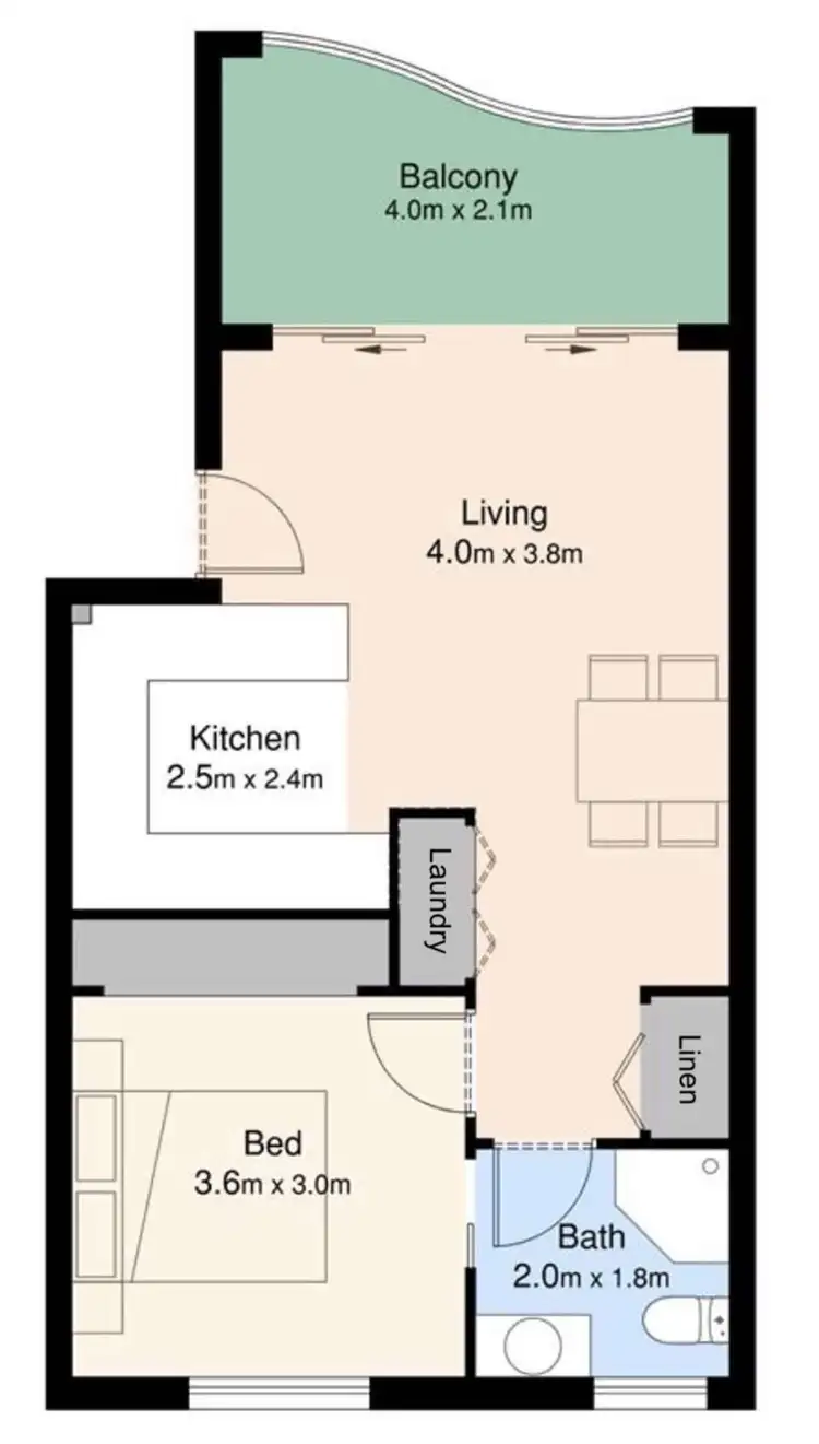 Floorplan of Homely apartment listing, 9/2607 Gold Coast Highway, Mermaid Beach QLD 4218