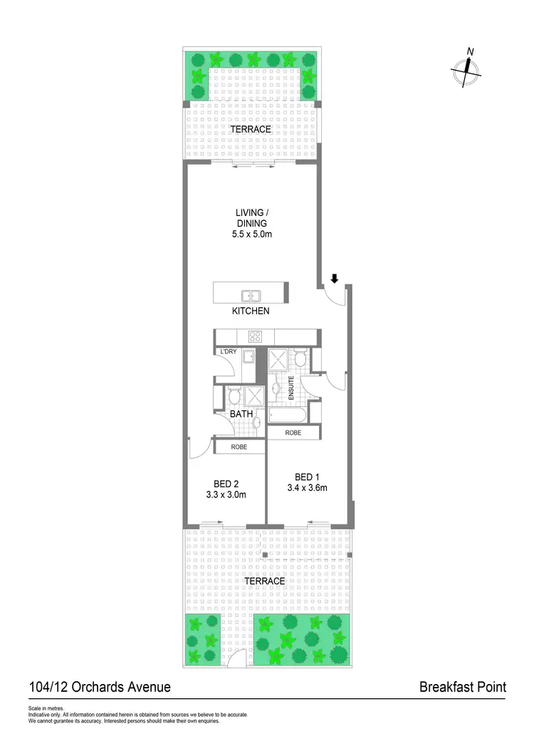 Floorplan of Homely apartment listing, 104/12 Orchards Avenue, Breakfast Point NSW 2137