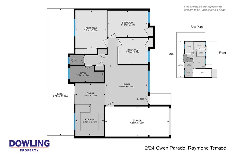 Floorplan of Homely unit listing, 2/24 Gwen Parade, Raymond Terrace NSW 2324