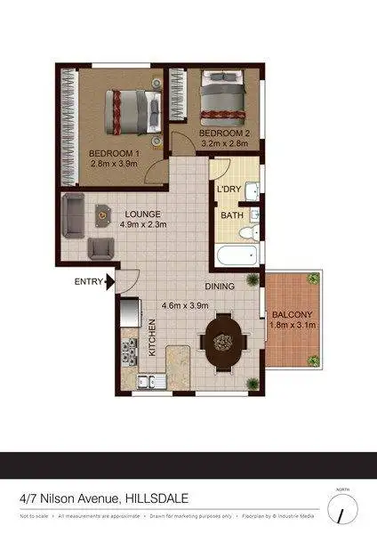 Floorplan of Homely apartment listing, 4/7 Nilson Avenue, Hillsdale NSW 2036