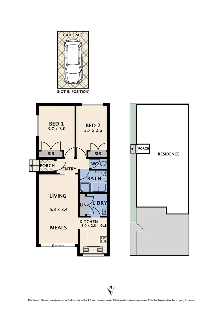 Floorplan of Homely unit listing, 2/39 Hickford Street, Reservoir VIC 3073
