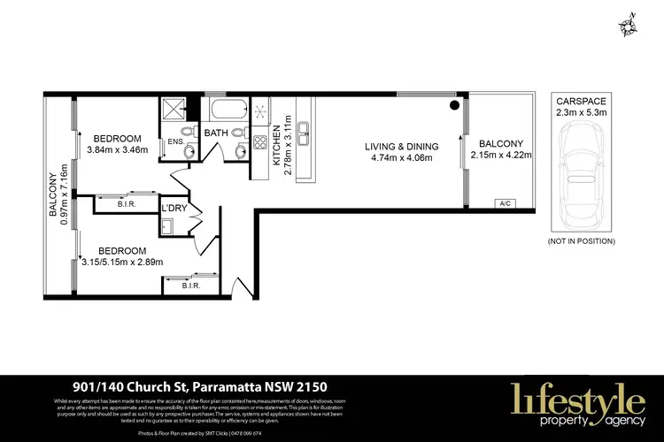 Floorplan of Homely apartment listing, 140 Church Street, Parramatta NSW 2150