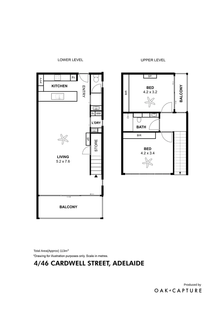 Floorplan of Homely apartment listing, 4/46 Cardwell Street, Adelaide SA 5000