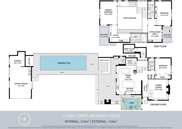 Floorplan of Homely house listing, 37 Nana Street, Brunswick Heads NSW 2483