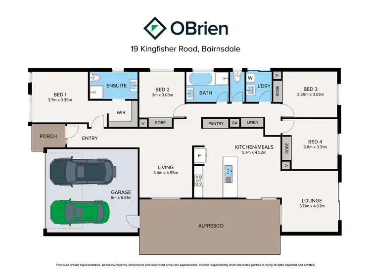 Floorplan of Homely house listing, 19 Kingfisher Road, Bairnsdale VIC 3875