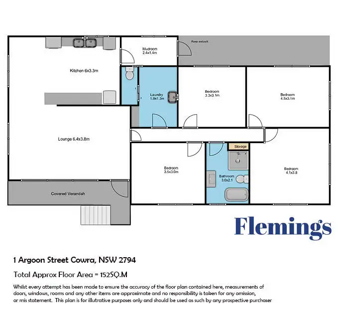 Floorplan of Homely house listing, 1 Argoon Street, Cowra NSW 2794