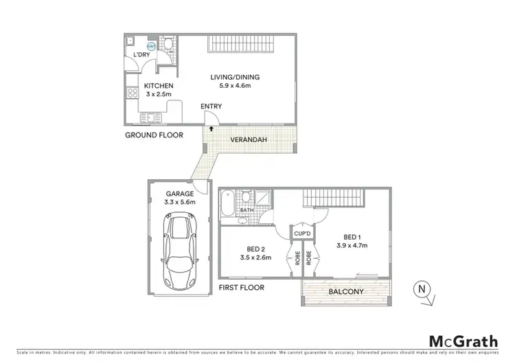 Floorplan of Homely townhouse listing, 4 Hamilton Lane, Ballina NSW 2478