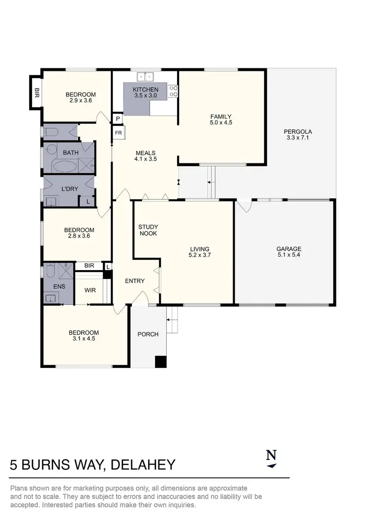 Floorplan of Homely house listing, 5 Burns Way, Delahey VIC 3037