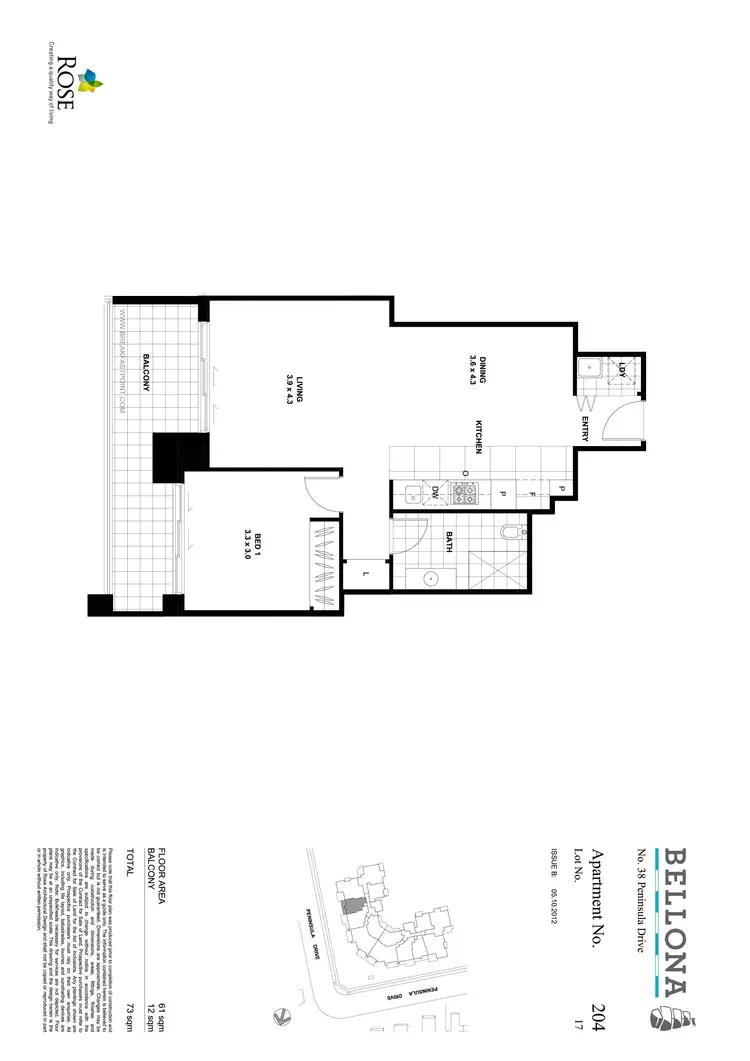 Floorplan of Homely apartment listing, 204/38 Peninsula Drive, Breakfast Point NSW 2137