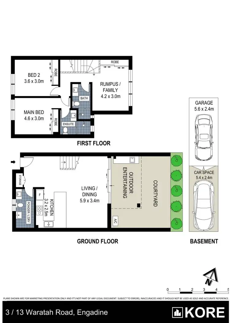Floorplan of Homely townhouse listing, 3/13 Waratah Road, Engadine NSW 2233