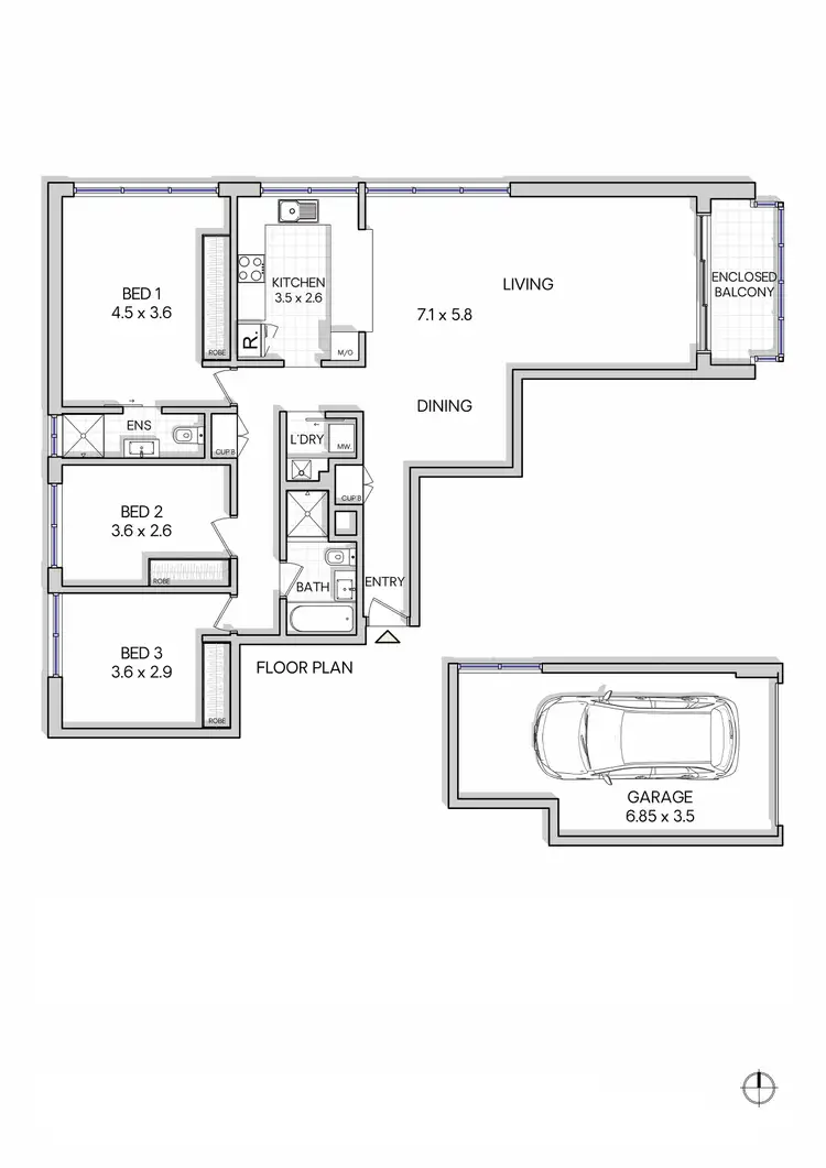 Floorplan of Homely apartment listing, 3/117-118 The Grand Parade, Brighton-Le-Sands NSW 2216