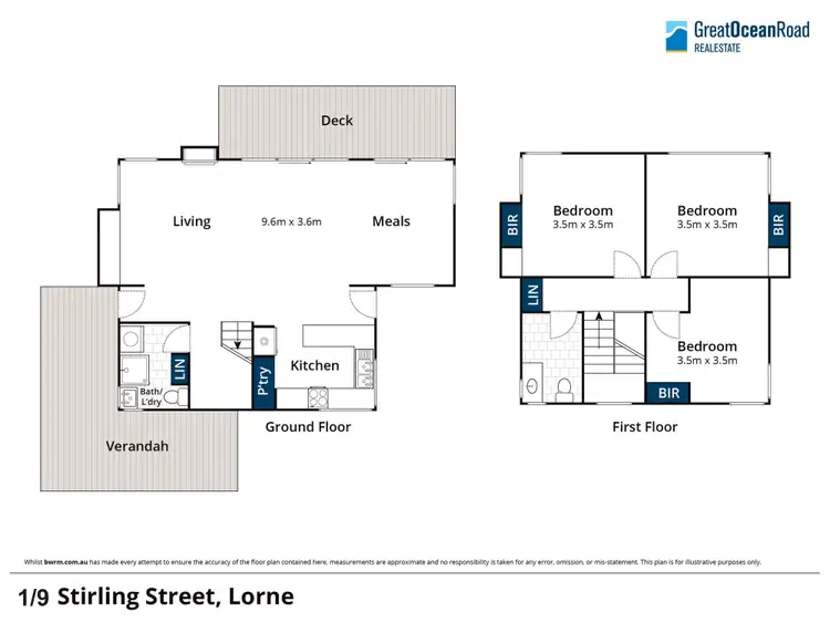 Floorplan of Homely house listing, 1/9 Stirling Street, Lorne VIC 3232