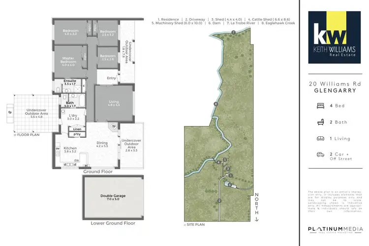 Floorplan of Homely rural property listing, 20 Williams Road, Glengarry VIC 3854
