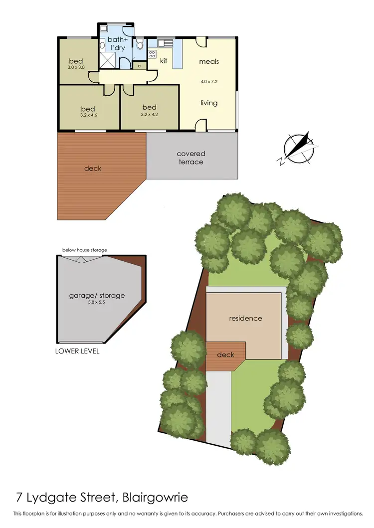 Floorplan of Homely house listing, 7 Lydgate Street, Blairgowrie VIC 3942