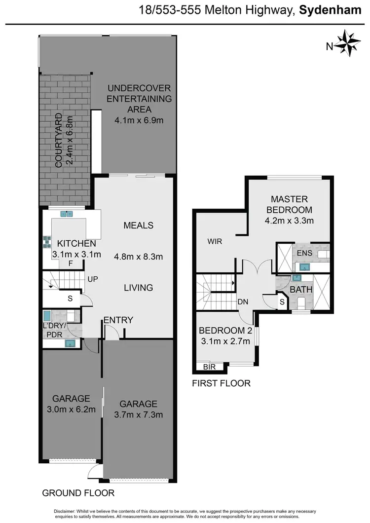 Floorplan of Homely townhouse listing, 18/553-555 Melton Highway, Sydenham VIC 3037