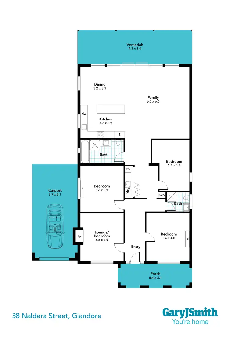 Floorplan of Homely house listing, 38 Naldera Street, Glandore SA 5037