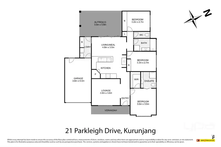 Floorplan of Homely house listing, 21 Parkleigh Drive, Kurunjang VIC 3337