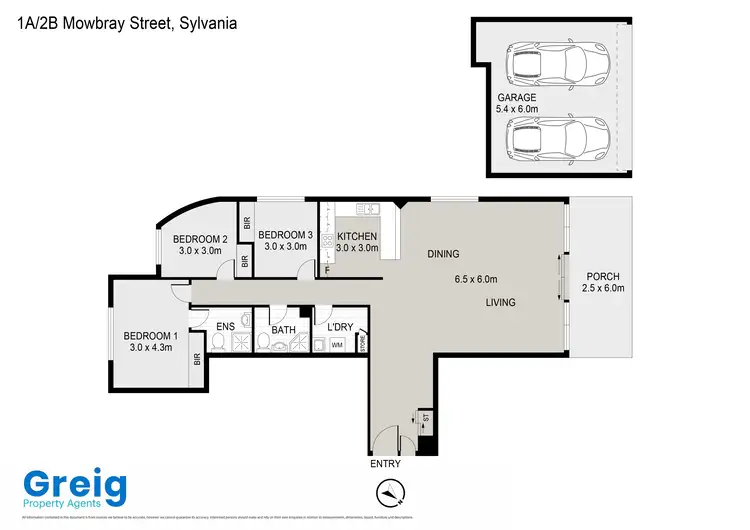 Floorplan of Homely apartment listing, 1A/2B Mowbray Street, Sylvania NSW 2224
