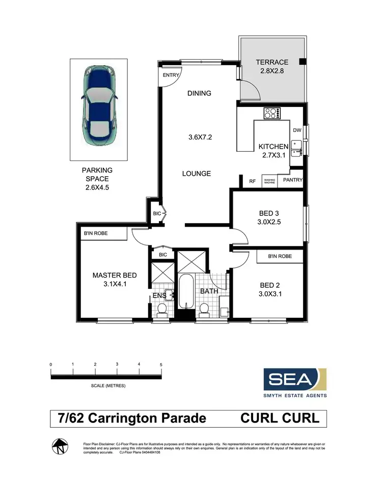 Floorplan of Homely unit listing, 7/62 Carrington Parade, Curl Curl NSW 2096