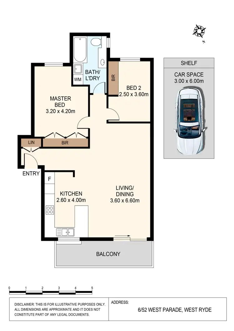 Floorplan of Homely apartment listing, 6/52 West Parade, West Ryde NSW 2114