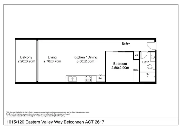 Floorplan of Homely apartment listing, 1015/120 Eastern Valley Way, Belconnen ACT 2617