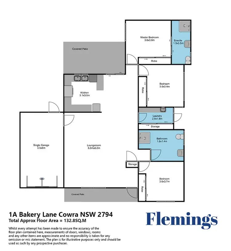 Floorplan of Homely house listing, 1A Bakery Lane, Cowra NSW 2794