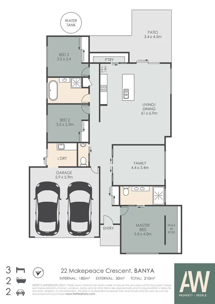 Floorplan of Homely house listing, 22 Makepeace Crescent, Banya QLD 4551