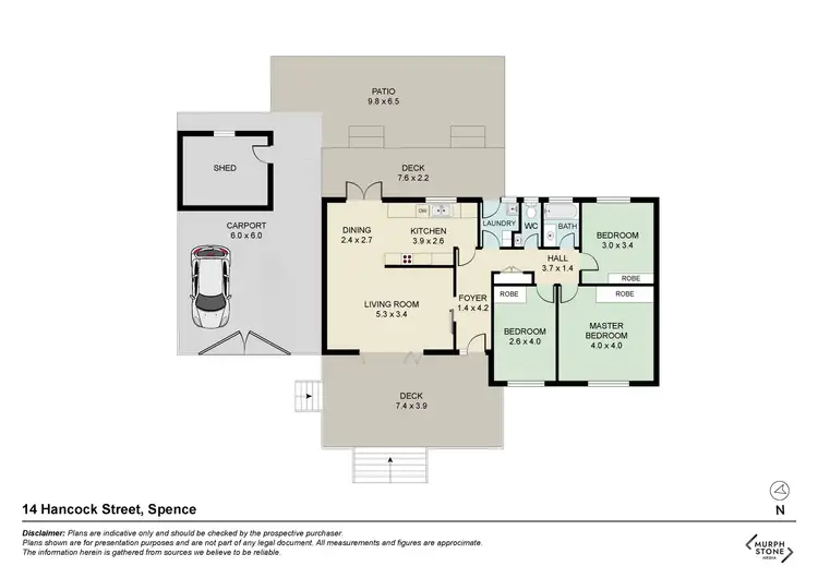 Floorplan of Homely house listing, 14 Hancock Street, Spence ACT 2615