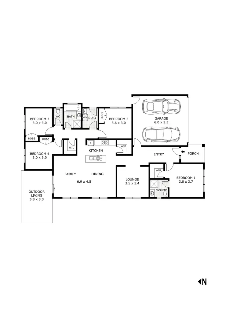 Floorplan of Homely house listing, 8 Yarra Court, Eaglehawk VIC 3556