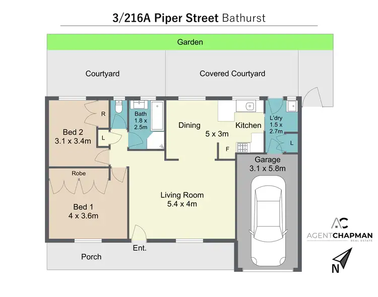Floorplan of Homely unit listing, 3/216A Piper Street, Bathurst NSW 2795