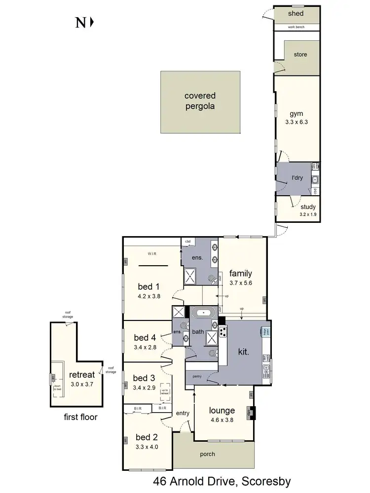 Floorplan of Homely house listing, 46 Arnold Drive, Scoresby VIC 3179