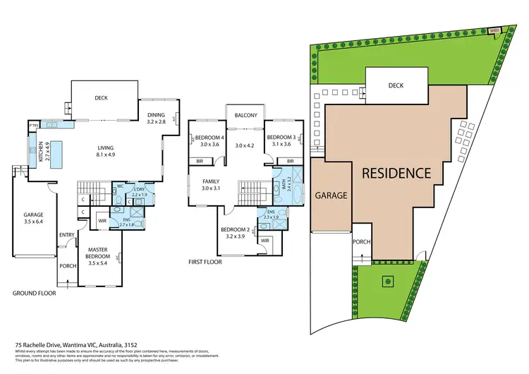 Floorplan of Homely townhouse listing, 75B Rachelle Drive, Wantirna VIC 3152