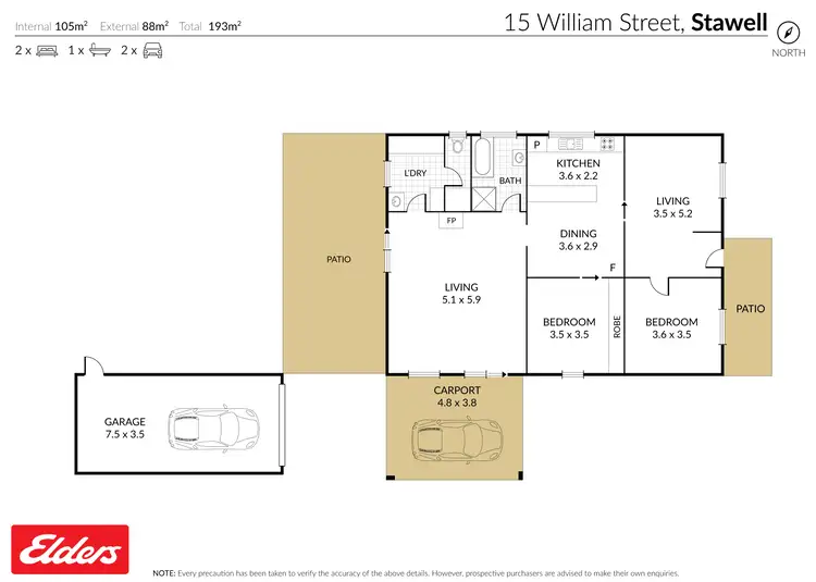 Floorplan of Homely house listing, 15 William Street, Stawell VIC 3380