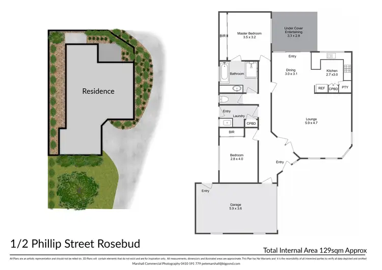 Floorplan of Homely townhouse listing, 1/2 Phillip Street, Rosebud VIC 3939