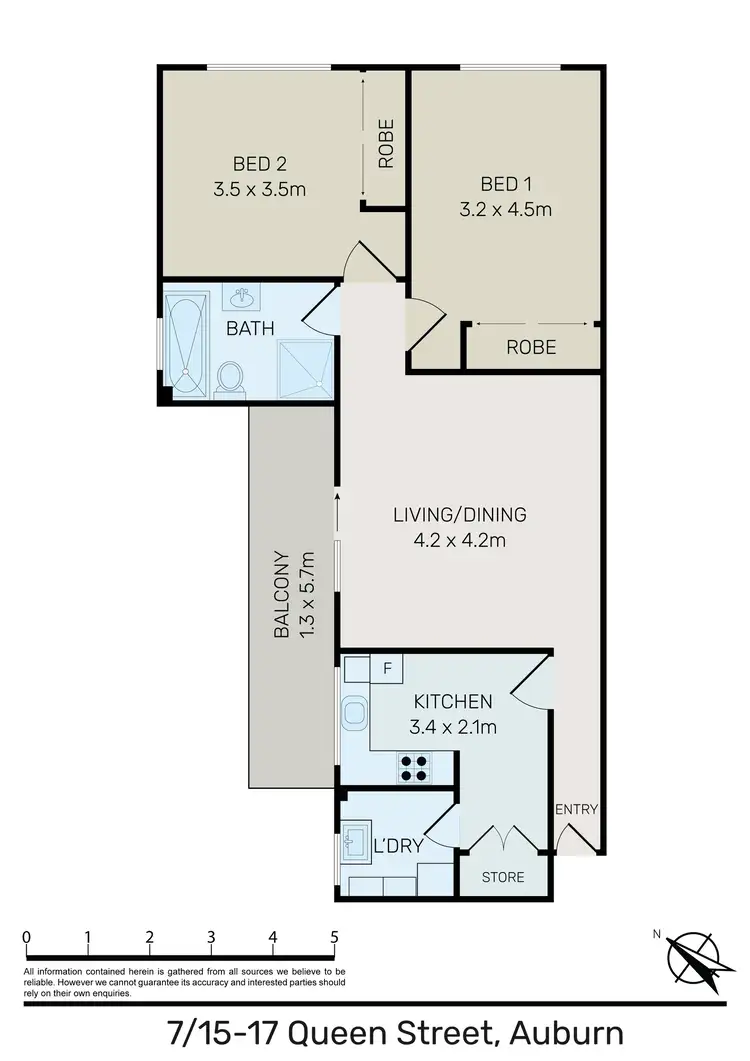 Floorplan of Homely apartment listing, 7/15-17 Queen Street, Auburn NSW 2144