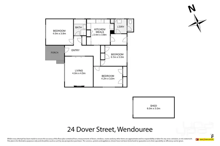 Floorplan of Homely house listing, 24 Dover Street, Wendouree VIC 3355