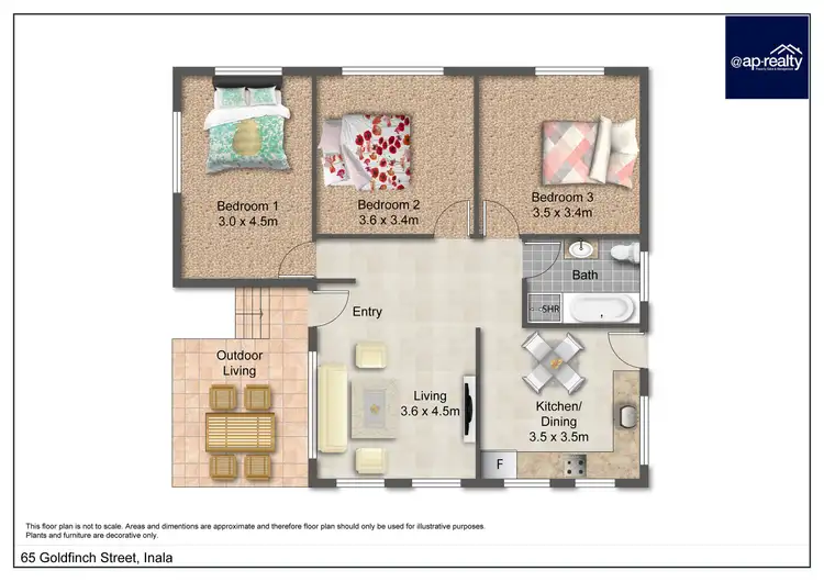Floorplan of Homely house listing, 65 Goldfinch Street, Inala QLD 4077