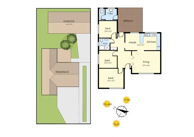 Floorplan of Homely house listing, 63 Brunning Crescent, Frankston North VIC 3200