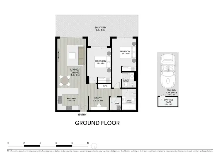 Floorplan of Homely unit listing, G2/8D Myrtle Street, Prospect NSW 2148